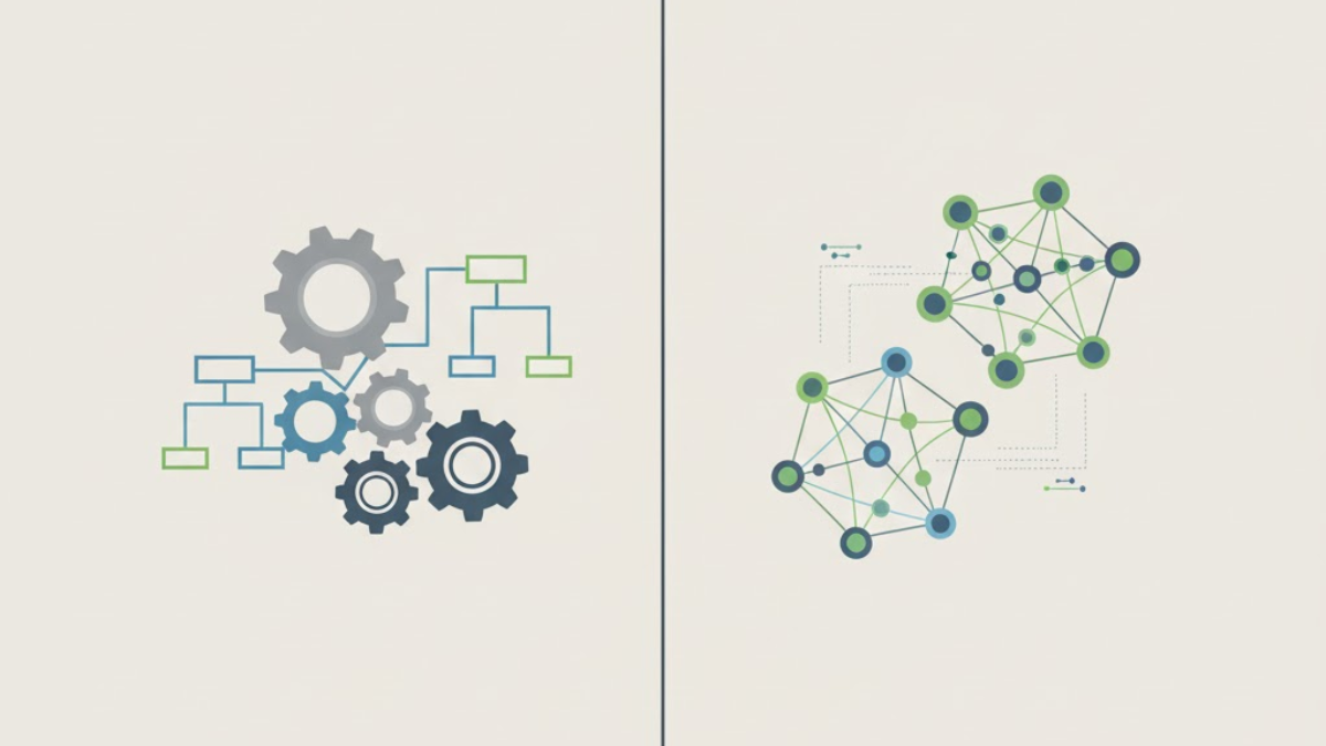 Person learning about investing with growth charts and maple leaves